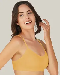 Arc de Shapes Sports Bra for Women-Mustard-thumb3