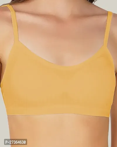 Arc de Shapes Sports Bra for Women-Mustard-thumb5