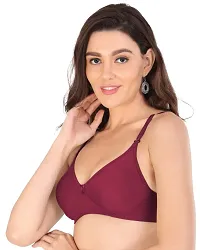 Classic  Cotton Blend Solid Bras for Women, Pack of 2-thumb2