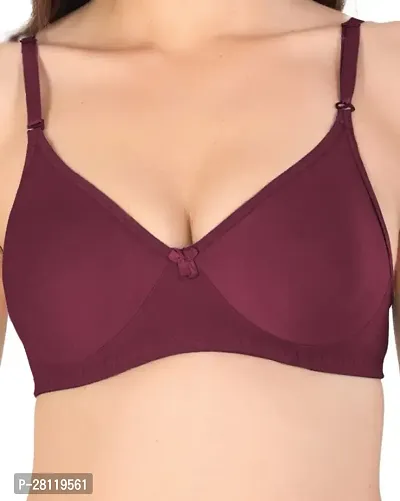 Classic  Cotton Blend Solid Bras for Women, Pack of 2-thumb3