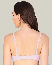 Women Cotton Lycra Non Padded Non-Wired Full Coverage Pink Color Everyday T-Shirt Bra-thumb2