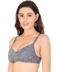 Arc de Shapes Women Cotton Blend Lightly Padded Non-Wired Full Coverage Everyday T-Shirt Bra with Detachable Strap Pack of 2-thumb2