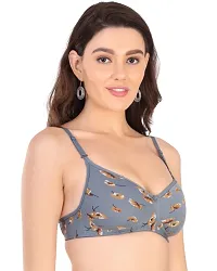 Arc de Shapes Women Cotton Blend Lightly Padded Non-Wired Full Coverage Everyday T-Shirt Bra with Detachable Strap Pack of 2-thumb2