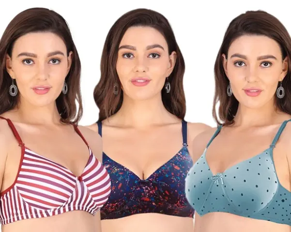 Blend Full Coverage Lightly Padded Bras - Pack of 3