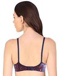 Cotton Blend Full Coverage Lightly Padded Bras - Pack of 1 - Multicolor-thumb4