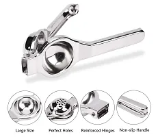 TADAKNATH Super Stainless Steel Lemon Squeezer with Attached Bottle Opener (Silver) PACK-1-thumb2