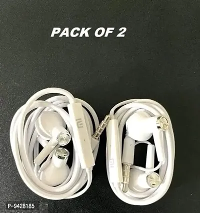 2 MI earphone with 3.5mm jack White