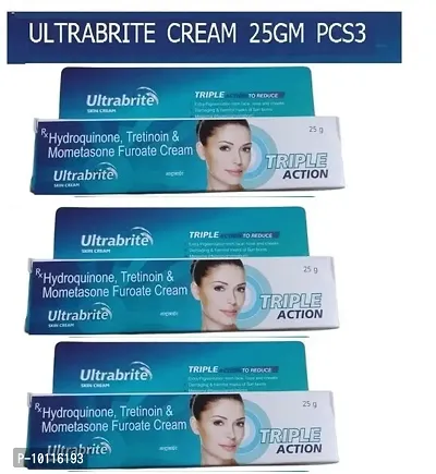 Ultra brite hydroquinone,Tretition  Mometasone furoate Whitening face Cream 15gm(Pack of 3)-thumb0