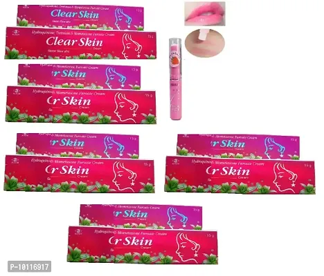5 Clear Skin Lightening Clear Scars  No Marks Cream 15 gm+1 Straberry Pink magic lip balm(Pack of 6)-thumb0