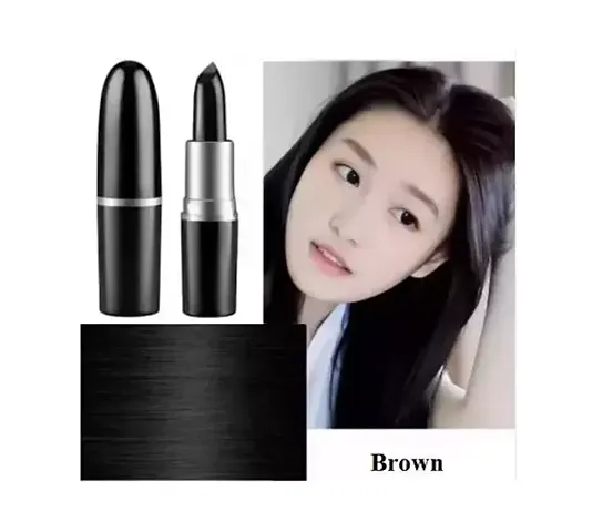 Natural Professional - Lda - Brown Hair Color Touch Up Stick, One-Time Hair Dye Pencil Temporary Hair Lipstick Non-Toxic Hair Color Crayon Hair Color Touch-Up Kajal 4.5G (Brown)