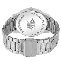 Swadesi Stuff Silver Dial Date Display Analogue Watch for Men and Boys-thumb3