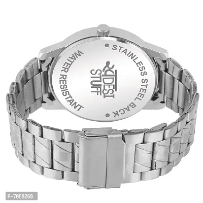 Swadesi Stuff Silver Dial Date Display Analogue Watch for Men and Boys-thumb4