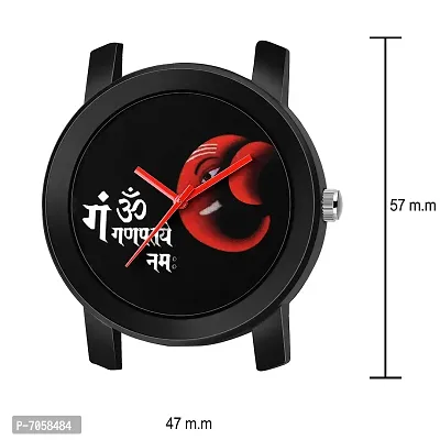 Swadesi Stuff Analogue Black Dial Lord Ganpati Metal Strap Watch for Men and Boy-thumb4