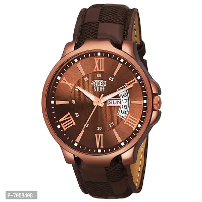 SWADESI STUFF Analogue Men's Watch (Brown Dial Brown Colored Strap)