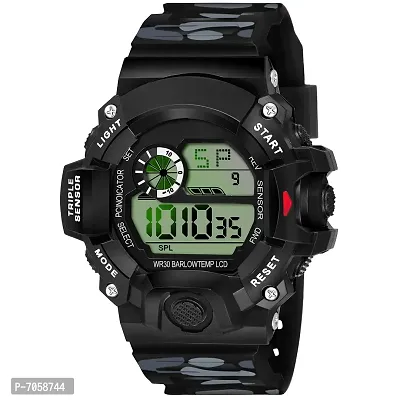 Swadesi Stuff Multi Color Army Kids Digital Watch for Boys (Black)-thumb0