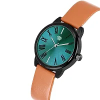 SWADESI STUFF Analogue Women's Watch (Green Dial Brown Colored Strap)-thumb1