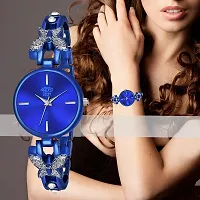 Swadesi Stuff Exclusive Luxury Butterfly Stainless Strap Analog Watch for Women and Girls (Blue)-thumb4