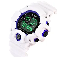 Swadesi Stuff White Dial Blue Ring Multi Function 7 Multi Light Digital Sport Watch for Men and Boys-thumb2