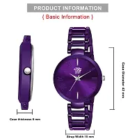 Swadesi Stuff Luxury Analogue Women's Watch (Purple Dial Purple Colored Strap)-thumb1