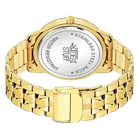 SWADESI STUFF Analogue Men's Watch (Gold Dial Gold Colored Strap)-thumb3