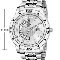 Swadesi Stuff Silver Dial Date Display Analogue Watch for Men and Boys-thumb2