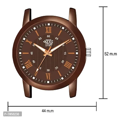 SWADESI STUFF Analogue Men's Watch(Brown Dial Brown Colored Strap)-thumb3