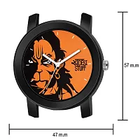 Swadesi Stuff Analogue Orange Dial Lord Hanuman Metal Strap Watch for Men and Boy-thumb3