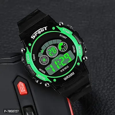 Swadesi Stuff Multi Function Sports Digital Kids Watch for Boys  Girls (Green)-thumb3