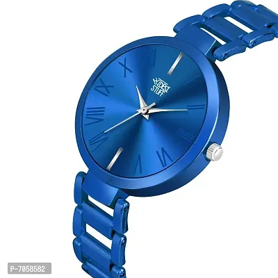 Swadesi Stuff Luxury Analogue Women's Watch (Blue Dial Blue Colored Strap)-thumb3