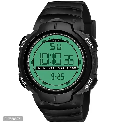 Swadesi Stuff Black Dial Digital Sport Kids Watch for Men  Boys (Black)-thumb0