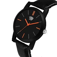 Swadesi Stuff Analogue Black Dial Leather Strap Watch for Men and Boy - SDS 21-thumb1