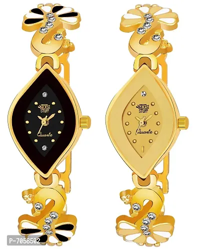 SWADESI STUFF Bangle Watch Collection Analogue Women's Watch(Multi Dial Gold Colored Strap)-SDS 80-83