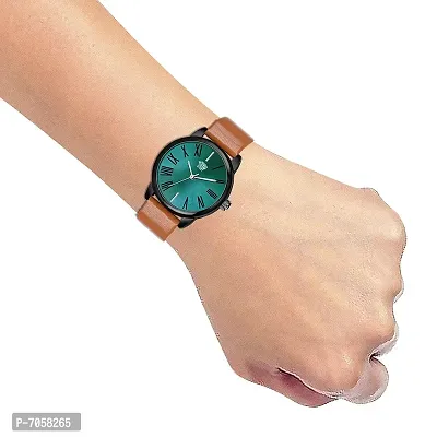 SWADESI STUFF Analogue Women's Watch (Green Dial Brown Colored Strap)-thumb5