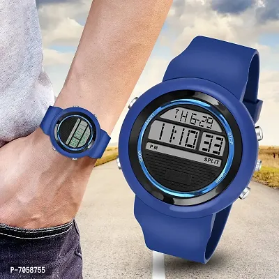 Swadesi Stuff Multi Function Day and Date Alarm Kids Sports Digital Watch for Boys  Girls (Blue)-thumb5