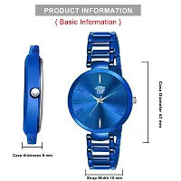 Swadesi Stuff Luxury Analogue Women's Watch (Blue Dial Blue Colored Strap)-thumb1