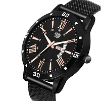 SWADESI STUFF Analogue Men's Watch(Black Dial Black Colored Strap)-SDS70-thumb1