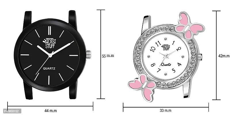 Swadesi Stuff Black and Pink Color Analog Watch for Boys and Girls - Combo of 2-thumb3