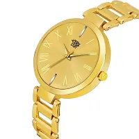 Swadesi Stuff Luxury Analogue Women's Watch (Gold Dial Gold Colored Strap)-thumb2