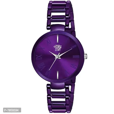 Swadesi Stuff Luxury Analogue Women's Watch (Purple Dial Purple Colored Strap)-thumb0