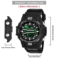 Swadesi Stuff Black Color Digital Multi Function 6 Multi Light Sport Watch for Men and Boys-thumb1