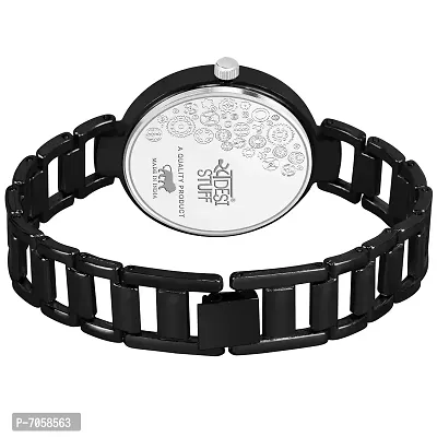 Swadesi Stuff Luxury Analogue Women's Watch (Black Dial Black Colored Strap)-thumb4