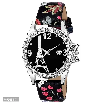 SWADESI STUFF Love Watch Series Analogue Girl's Watch(Black Dial Black Colored Strap)-115 tower blublack