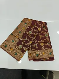 Stylish Silk Blend Jacquard Saree With Blouse Piece For Women-thumb2