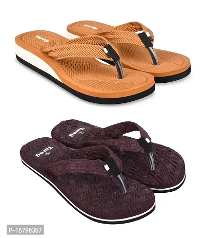 Tway Slippers for women girls hawaii Rubber slippers pack of 2