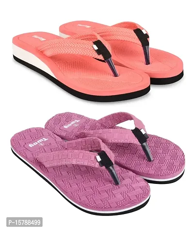 Tway Hawai chappal casual wear slippers for women Home use pack of 2-thumb0