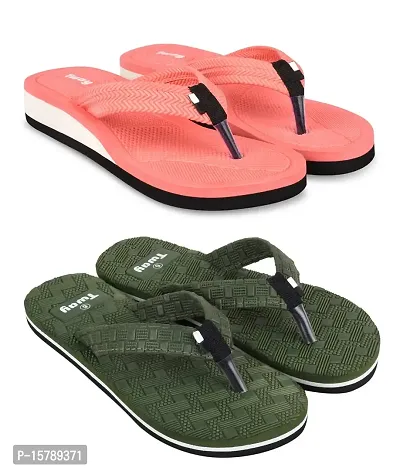 Tway Hawai chappal casual wear slippers for women Home use pack of 2