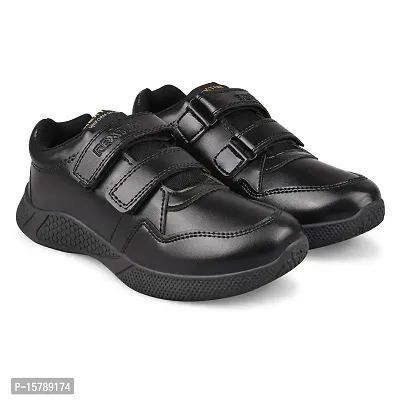 Tway School Shoes Black for Children Kids Boys Black Sneakers for Kids-thumb0