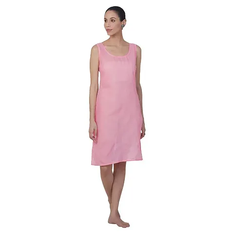Heda Women's Full Camisole Cotton Light Pink Slip