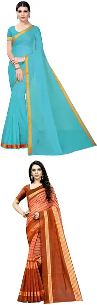 Best Selling Cotton Silk Saree with Blouse piece 