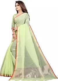 Stylish Green Art Silk Saree With Blouse Piece For Women-thumb1